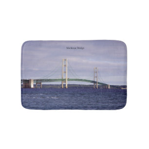 Alfombrilla De Baño Bañera de la ciudad de Mackinac Bridge