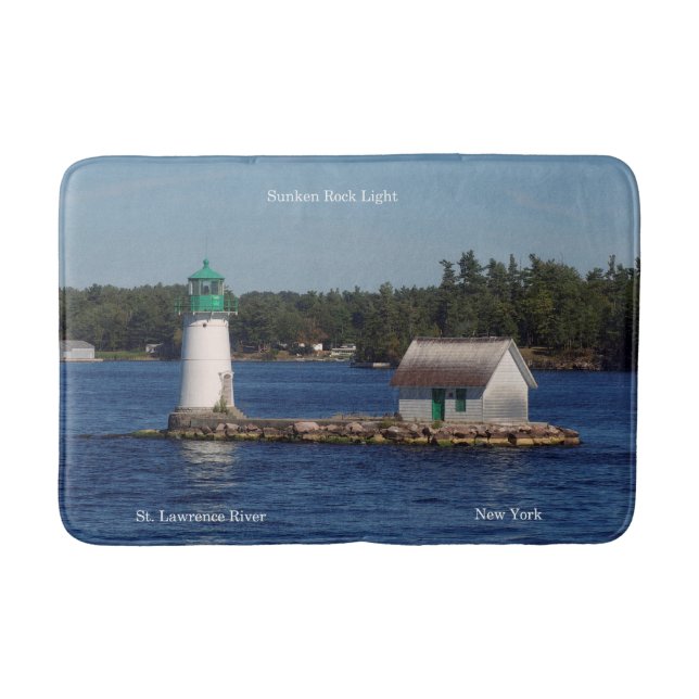 Alfombrilla De Baño Bañera de luz de rock hundida (Anverso)