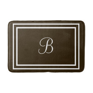 Alfombrilla De Baño Bañera marrón inicial o de nombre