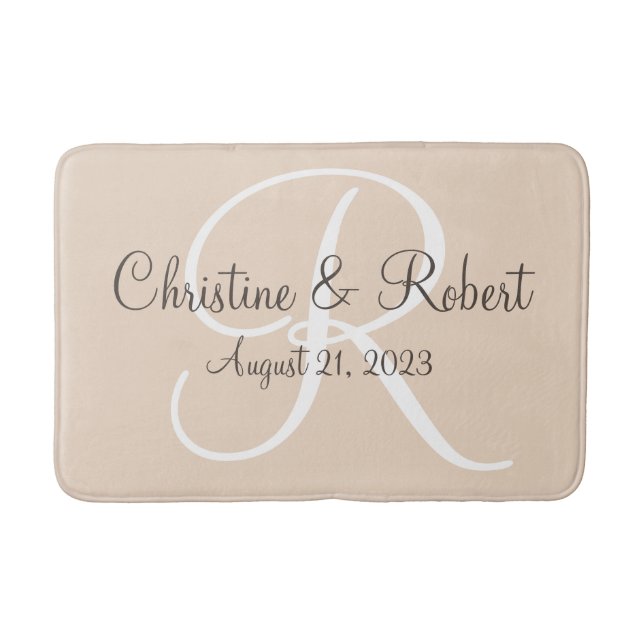 Alfombrilla De Baño Bañera monogramada (Anverso)
