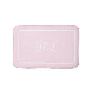 Alfombrilla De Baño Bañera rosa inicial o de nombre