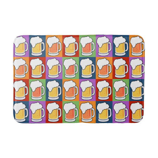 Alfombrilla De Baño Bañeras de arte pop BEER (Anverso)