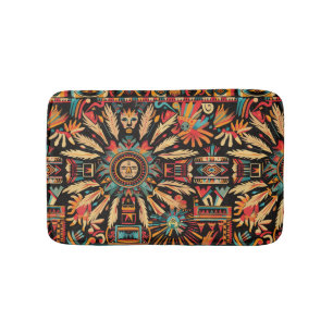 Alfombrilla De Baño Baño de baño suave Verde azulado "Aztec Dream"