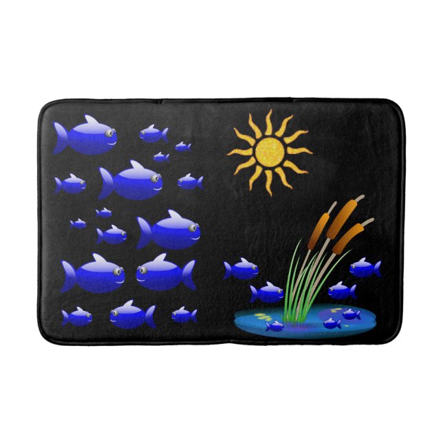 Alfombrilla De Baño Baño de pescado Bathmat (Anverso)