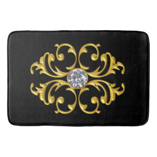 Alfombrilla De Baño Baño Matt del diamante de la gema del ornamento