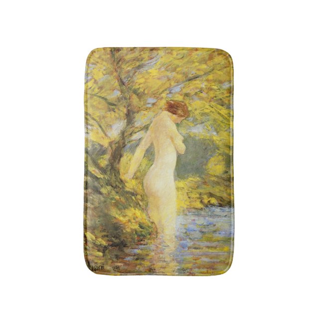 Alfombrilla De Baño Baño ninfa (mujer hermosa) (de Childe Hassam) (Frente vertical)