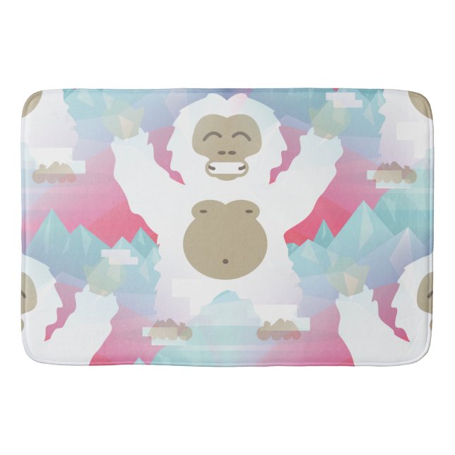 Alfombrilla De Baño baño rosa yeti mat batmat (Anverso)