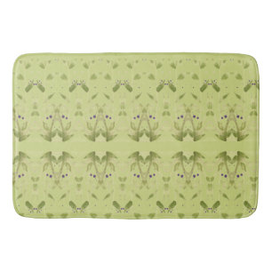 Alfombrilla De Baño Baraja verde de baño de aceituna elegante