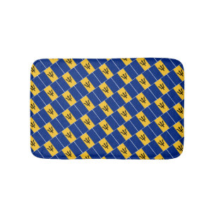 Alfombrilla De Baño BARBADOS FLAG Patriótico Barbadense