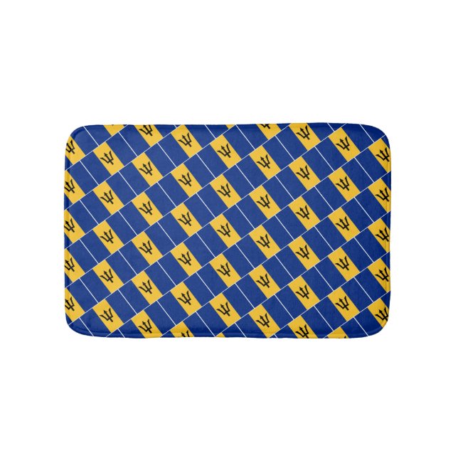 Alfombrilla De Baño BARBADOS FLAG Patriótico Barbadense (Anverso)