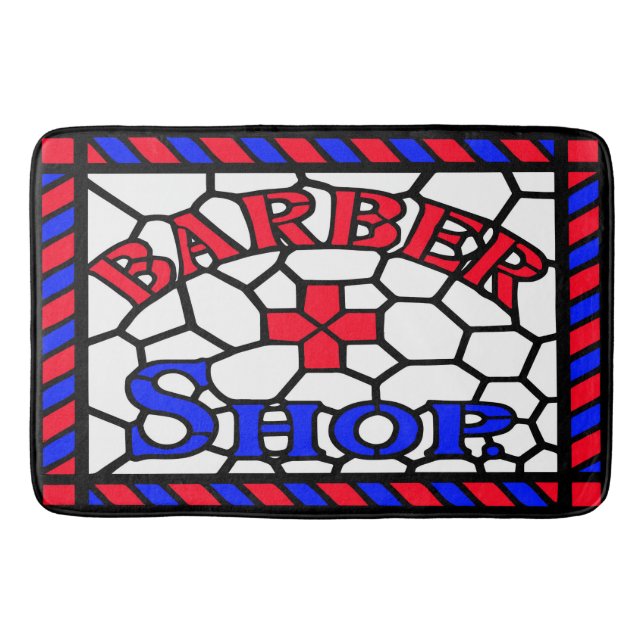 Alfombrilla De Baño Barbershop StainGlass (Anverso)