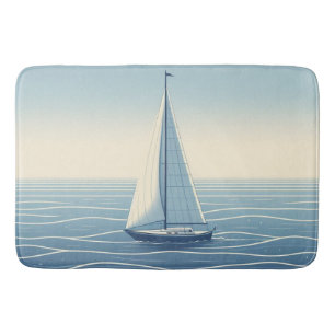 Alfombrilla De Baño Barco de vela en alta mar