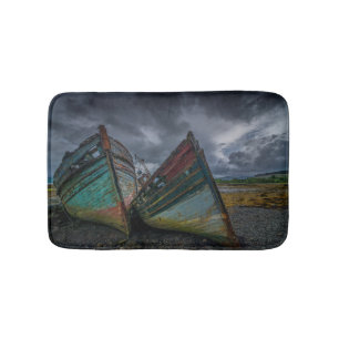 Alfombrilla De Baño Barcos de pesca viejos