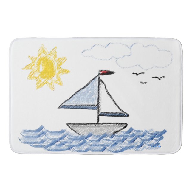 Alfombrilla De Baño Barcos de vela (Anverso)