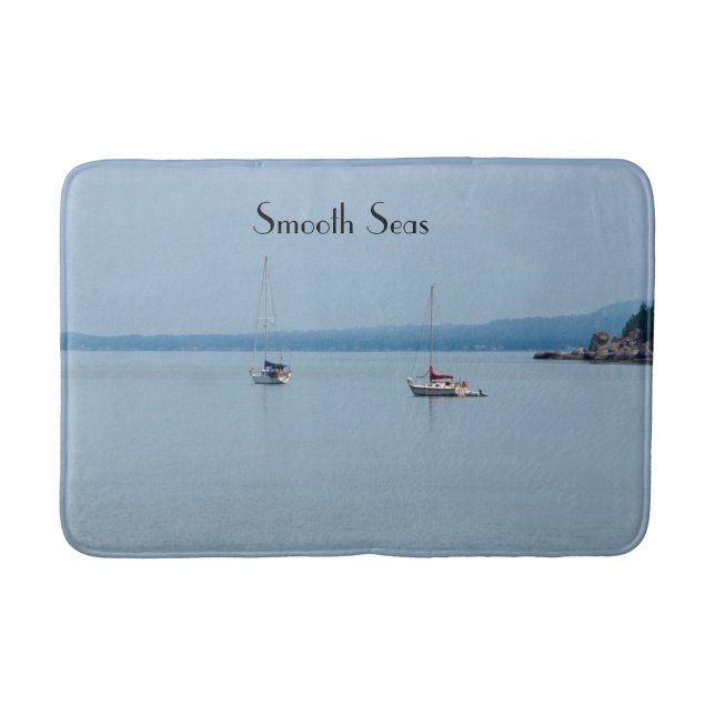 Alfombrilla De Baño Barcos de vela en el río (Anverso)