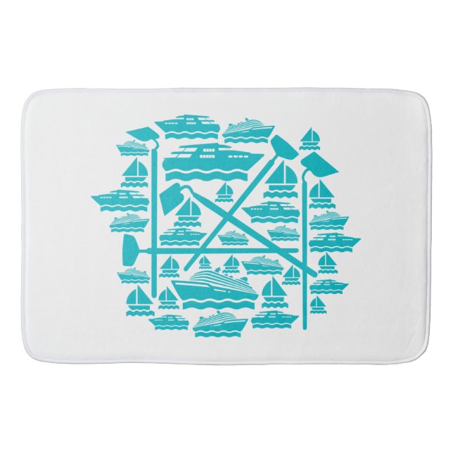 Alfombrilla De Baño Barcos y casas (Anverso)