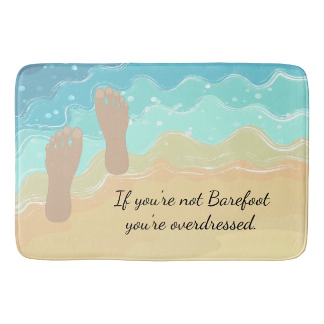 Alfombrilla De Baño Barefoot Beach Cute (Anverso)