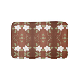 Alfombrilla De Baño Barniz floral elegante de Honey Brown