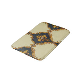 Alfombrilla De Baño "Barockes Ornament-Muster in Gold und Schwarz"