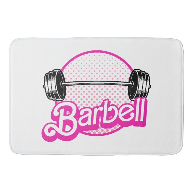 Alfombrilla De Baño Barra de pesas - rosa (Anverso)