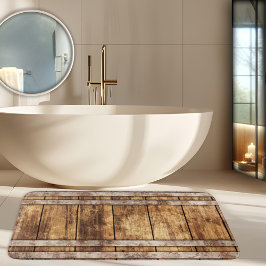 Alfombrilla De Baño Barrica de vino de madera rústica industrial