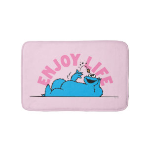 Alfombrilla De Baño Barrio Sésamo Cookie Monster Disfrutar la vida