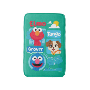 Alfombrilla De Baño Barrio Sésamo   Gráfico Elmo, Tango y Grover Park