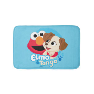 Alfombrilla De Baño Barrio Sésamo   Insignia Elmo y Tango
