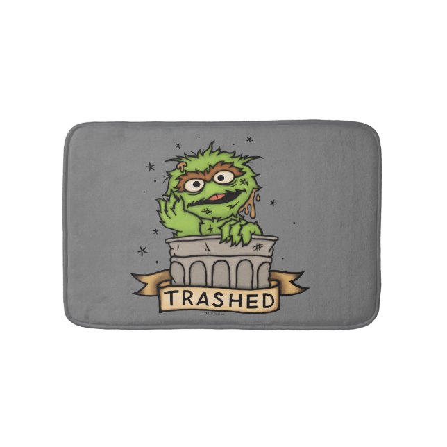 Alfombrilla De Baño Barrio Sésamo | Oscar el Grupo atrapado (Anverso)