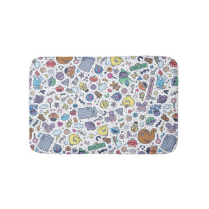 Alfombrilla De Baño Barrio Sésamo Patrón de Doodle de Sesame Pals