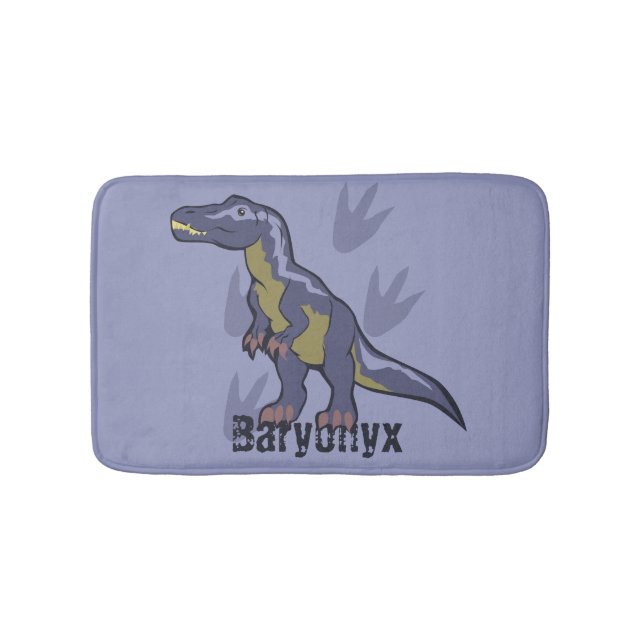 Alfombrilla De Baño Baryonyx azul (Anverso)