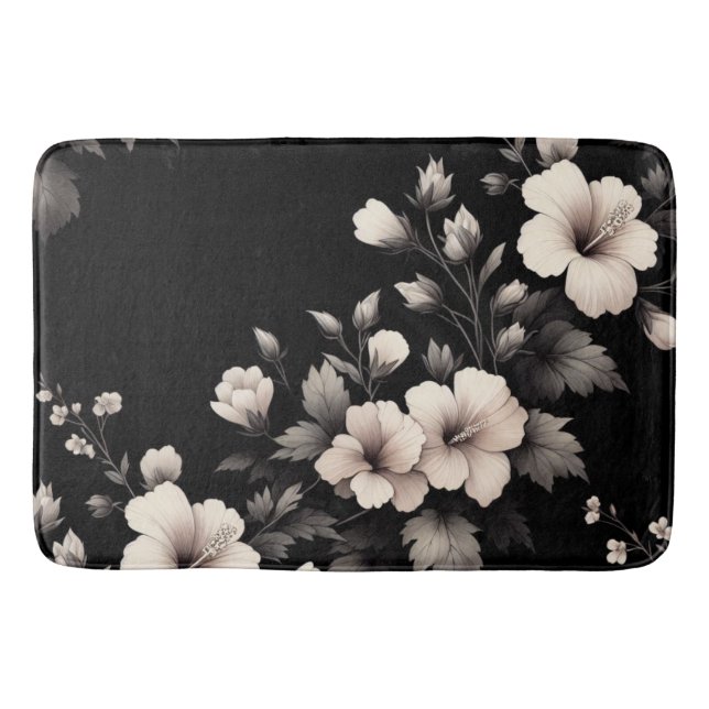 Alfombrilla De Baño Bashful Hibiscus (Anverso)