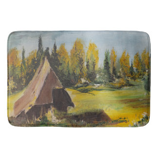 Alfombrilla De Baño Bath Mat Ann Hayes Pintando Chalet En El Lago