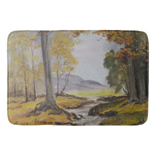 Alfombrilla De Baño Bath Mat Ann Hayes pintando la corriente forestal