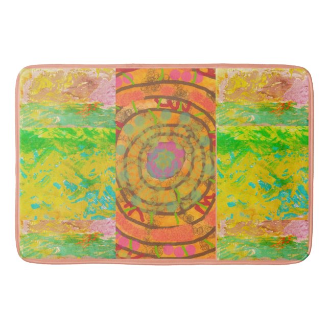 Alfombrilla De Baño Bath Mat - Aztec Design (Anverso)