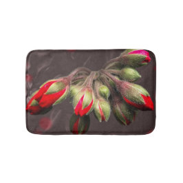 Alfombrilla De Baño Bath Mat Bloom Rojo Y Oscuro