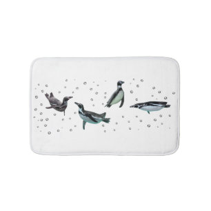 Alfombrilla De Baño Bath Mat de los pingüinos burbujeantes