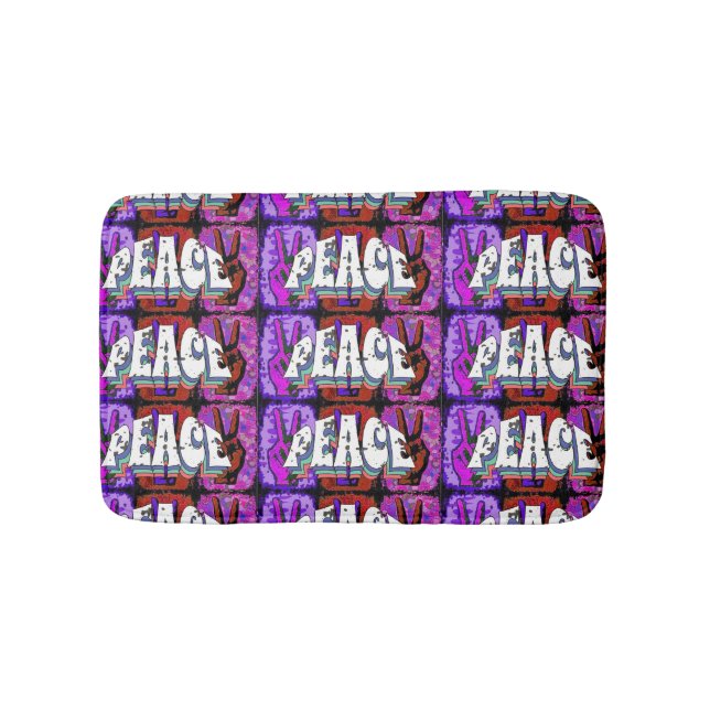 Alfombrilla De Baño Bath Mat de paz (Anverso)