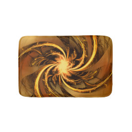 Alfombrilla De Baño Bath Mat Fractal Twist Glow Amarillo