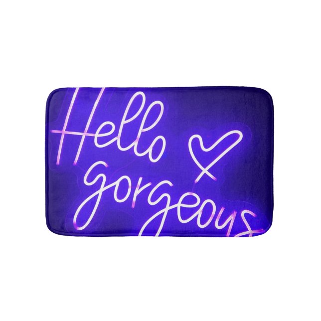 Alfombrilla De Baño Bath Mat, Hello Gorgeous  (Anverso)