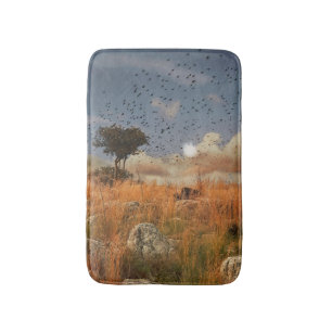 Alfombrilla De Baño Bath Mat Lonely Tree And Birds
