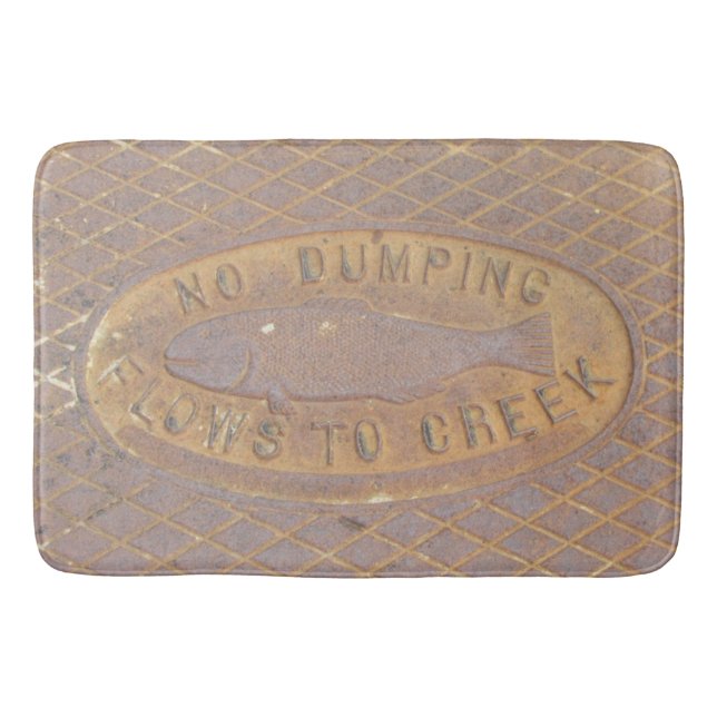 Alfombrilla De Baño Bath Mat - Pescado de la arquitectura de la calle (Anverso)