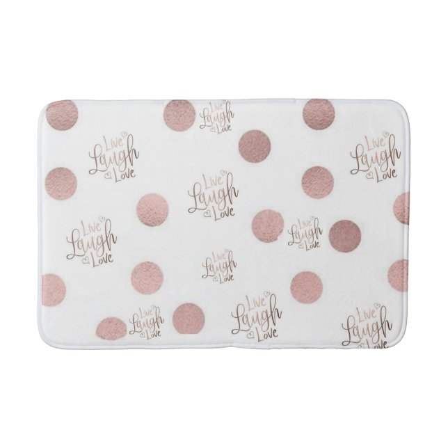 Alfombrilla De Baño Bath Mat Rosa de baño de Live Laugh Love (Anverso)