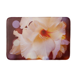 Alfombrilla De Baño Bath Mat Sword Lily Red Bokeh