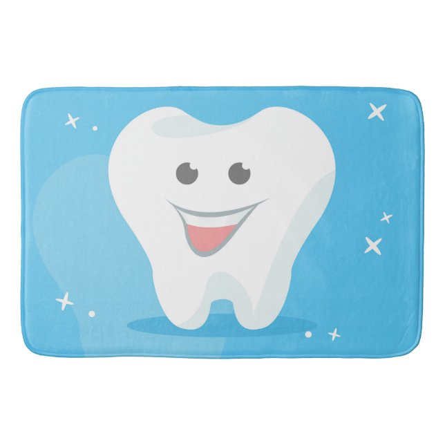 Alfombrilla De Baño Bathmat con dientes sonrientes para dentistas (Anverso)