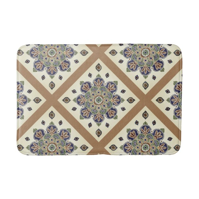 Alfombrilla De Baño Bathmat con medallion trellis print (Anverso)