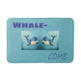 Alfombrilla De Baño Bathmat de ballenas, decoración de baño,
