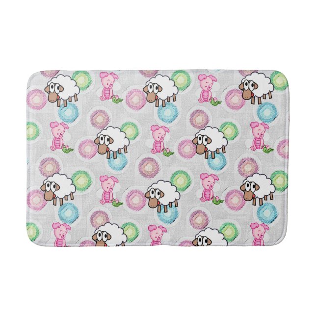 Alfombrilla De Baño Bathmat de cuarto de baño de cerdo (Anverso)