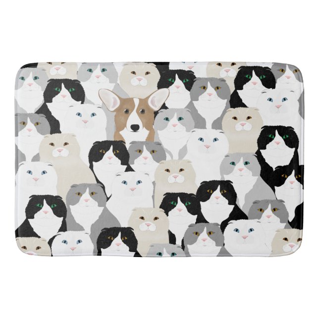 Alfombrilla De Baño Bathmat de gatos y perros (Anverso)