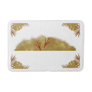 Alfombrilla De Baño Bathmat de gramo seco Boho - Diseño bohemio rústic